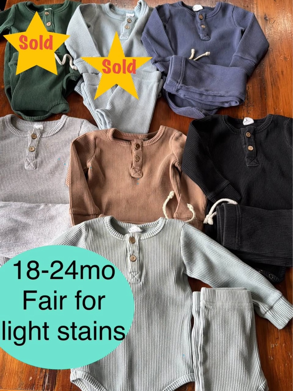 Baby Rompers - Multi Color Pack 12/18 - Picture 5 of 10